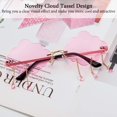thumbnail image 4 of Gafas de sol con forma de nubes y borlas sin montura para hombre y mujer, gafas de sol estilo discoteca de los años 90, 4 of 7