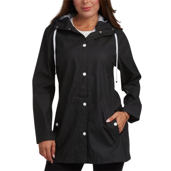 Big Chill Womens Rain Coat - Lightweight Hooded Water Resistant Slicker Shell Rain Jackets for Women