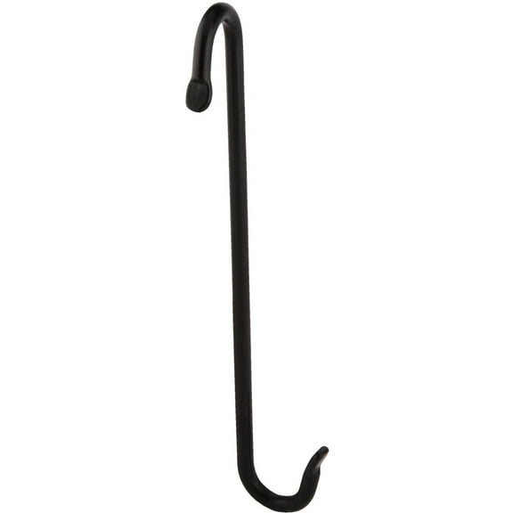 1PACK Panacea 8 In. Black Powder-Coated Wrought Iron S-Hook Plant Hanger