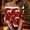Red, variant on FDGIU Women's Cold Shoulder Christmas Top 2025, Faux Fur Trim and Holiday Print, Loose Fit 3/4 Sleeve Blouse for Xmas Party