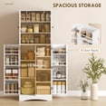 thumbnail image 4 of HOMCOM 64" Pantry Cabinet, Kitchen Cabinet w/ Shelves, Door Racks, White, 4 of 10