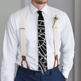 thumbnail image 3 of Artistic Natural Floral Men's Necktie - Earthy Boho Satin Tie for Wedding & Business, 3 of 5