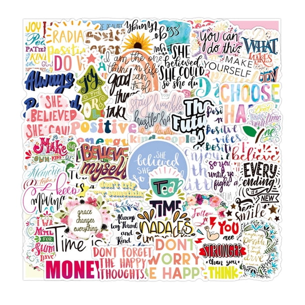Advancent 50 Uds. Pegatinas de grafiti con frases inspiradoras en inglés, impermeables, para maleta, portátil, Scooter, refrigerador, pegatinas para Decoración del hogar inspirador Advancent HA003803-01