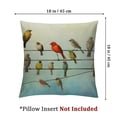 thumbnail image 4 of Acheng Vintage Wood Birds Throw Pillow Covers Colorful Line of Birds Cardinal Bird Robin Birds Pillowcase Home Decor Cushion Cover for Sofa Couch Bedroom,Set of 2 White(Two  Sides Print) 22x22in, 4 of 7
