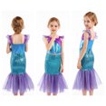 thumbnail image 5 of Mermaid Costume Ariel Dress for Toddler Grils Birthday Party 4T 5T (K52,120CM), 5 of 6