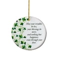 thumbnail image 2 of Kumdkd St Patrick's Day Ornament Double Sided 3.15in, Irish Blessing Quote with Four Leaf Clover & Celtic Knot, Friendship Keepsake Gift, Holiday Home Decor, 2 of 5