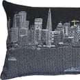 thumbnail image 3 of 24" Black San Francisco Nighttime Skyline Lumbar Decorative Pillow, 3 of 5