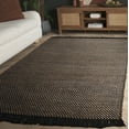 thumbnail image 2 of SAFAVIEH Montauk Cora Checkered Area Rug, Natural/Black, 6' x 6' Square, 2 of 8