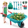 JoyStone Kids Gardening Tool Set with Wheelbarrow, Watering Can, Gloves, Shovel, Rake, Apron,… — $34.72 (37% off)