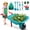 Teal 10PCS, variant on JoyStone Kids Gardening Tool Set with Wheelbarrow, Watering Can, Gloves, Shovel, Rake, Apron, Durable Plastic, Ages 3-6