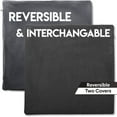 thumbnail image 2 of 22" x 22" Cover Only Throw Pillowcase Reversible - Iron Grey: 2 PCS / 4 Sided. Luxurious, Microsuede/Microplush Fabric - Softest / High Thread Count - Washable - Outstanding Beauty & Comfy, 2 of 9