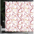 thumbnail image 4 of Ambesonne Nautical Shower Curtain, Corals Crabs Shells Marine, 69"Wx75"L, White and Multicolor, 4 of 5