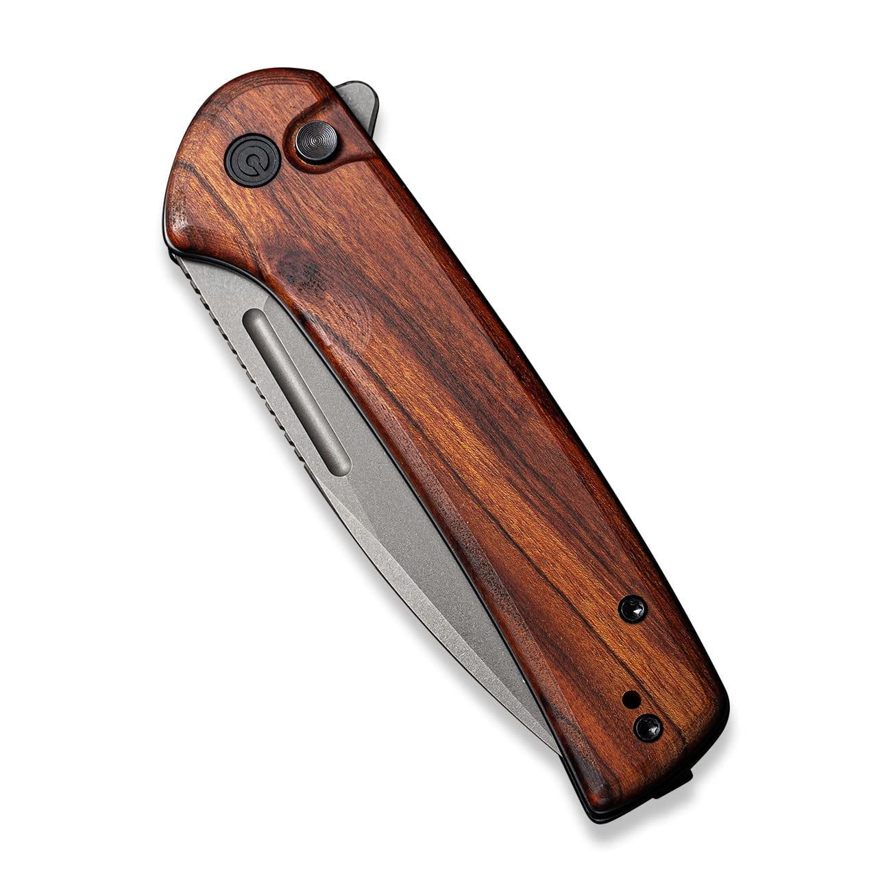 CIVIVI Pocket Knife Button Lock Folding Knife 3.48" Nitro-V Blade Cuibourtia Wood Handle Conspirator C21006-3