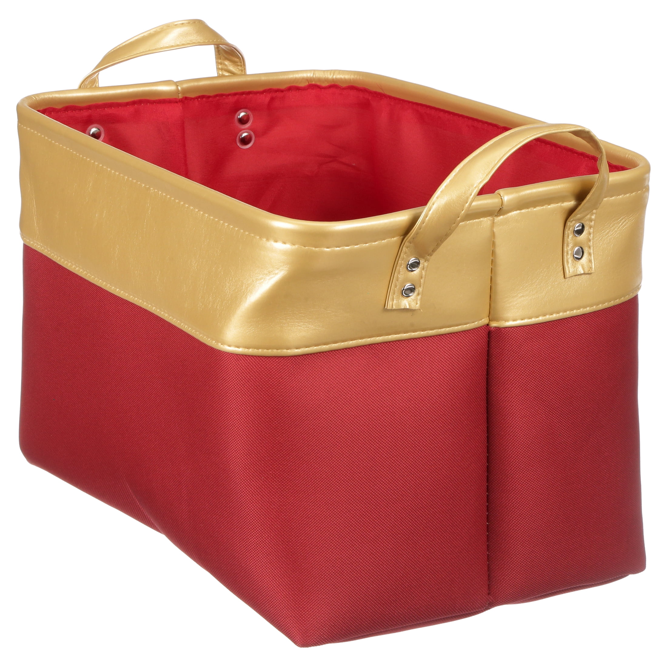 Ryan's World Rectangular Kids Storage Bin for Kids Room, Red Polyester