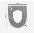 thumbnail image 2 of 1 Pices Sige Toilette Tanche Domestique(gris), Sige De Wc Universelles Avec Fermeture Clair, Coussin De Sige De Toilette Coussin Plus Chaud, Pour, 2 of 3
