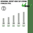 thumbnail image 2 of 1/4"-20" Hex Socket Head Cap Screws - 50Pack - 304 Stainless Steel, 2 of 6