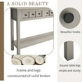 thumbnail image 4 of Tcbosik Console Table with 4 Storage Drawers & Bottom Shelf, Rustic Distressed Accent Sofa Table for Entryway/Hallway, Assembly Required, 60"L x 11"W x 34"H, Gray Wash, 4 of 8