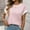 c01Pink, variant on JGGSPWM Women's Summer Short Sleeve Blouses Solid Color Shirts Top Fashion Round Neck Cap Sleeve Knit Casual Clothes Yellow S
