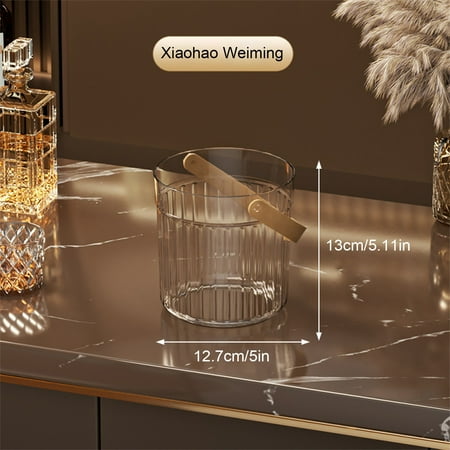 Snmubt Acrylic Portable Party Ice Keg, High-Value Transparent Champagne Bucket, Wine Beverage Tub for Home Bar, KTV Cooling Container Decor