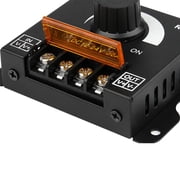 SUPERNIGHT LED Light Strip Dimmer, DC 12V-24V 30A PWM Dimming Controller for Dimmer Knob Adjust Brightness ON/Off Switch with Aluminum Housing (Aluminum Dimmer)