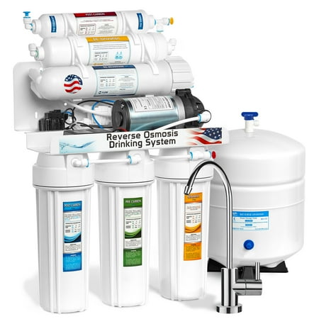 Express Water Reverse Osmosis Deionization Filter System w/ Booster Pump 100 GPD - RODI10MPU