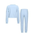 thumbnail image 3 of Arshiner Girls 2 Piece Outfit Sweatsuits Set Kids Velour Sweatshirts & Sweatpants Tracksuits Set for Girls, 3 of 8
