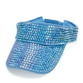 thumbnail image 2 of Riforla Bling Rhinestones Sport Hats Adjustable Summer Cap Visor Caps Unisex Golf Hat Sky Blue, 2 of 6