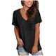 thumbnail image 2 of Pntutb - Camiseta de manga corta para mujer, cómoda, informal, cuello en V, color sólido, bolsillo Pntutb Pntutb-2961, 2 of 5