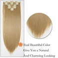 thumbnail image 5 of Benehair Clip in Hair Extensions Full Head Long Thick 8 Pieces Hair 18 Clips Curly Wavy Straight Hairpieces 100% Real Natural as Human Best Hair Set 24'' Curly Ash Blonde, 5 of 10