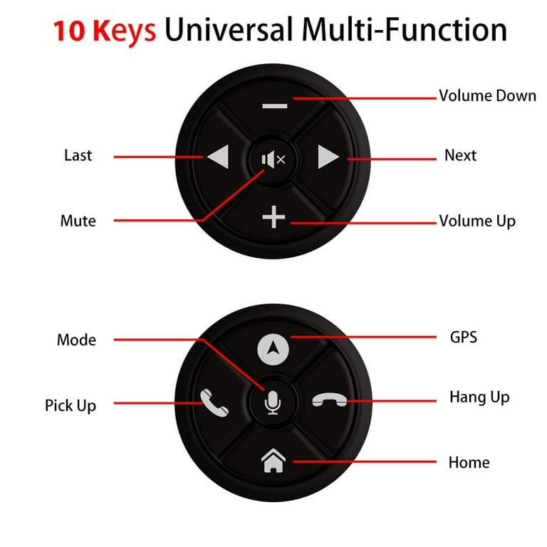 Universal Steering Wheel Control DVD GPS 10 button Wireless Radio
