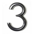 thumbnail image 2 of NACH Floating Mount Aluminum Home Address Number 3, Sleek Rounded Metal Modern House Numbers, 5 inch, Black Gun Metal, HH-RND5-GMT-3, 2 of 5