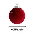 thumbnail image 4 of Christmas Ornaments,Velvet Balls Ornaments 1pc 2.35" For Christmas Tree Baby Shower Girls First Christmas Decorations Birthday Party Christmas Indoor and Outdoor Decorations,Red, 4 of 6