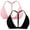 Black/Pink, variant on 2 Piece Sexy Racerback Bras for Women Ladies Triangle Bralettes Wire-free No Padded Plunge Bra Tops Deep V Seamless Straps Bras Underwear