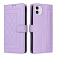 thumbnail image 2 of Compatible with iPhone 11 Case, Premium Leather iPhone 11 Wallet Book Case Magnetic Flip RFID Blocking Credit Card Holder Kickstand with Wrist Strap Shock Absorbing Case, Purple, 2 of 10