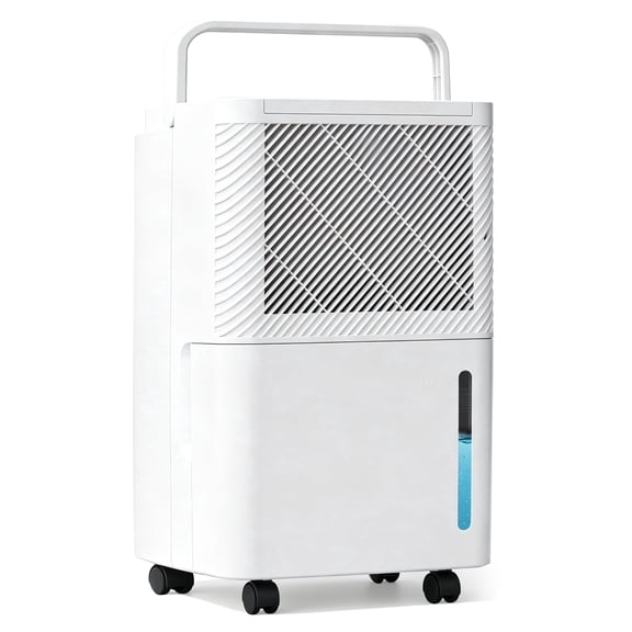 HUMSURE 30 Pints Dehumidifier for Basement with Drain Hose, Covers up to 2500 Sq. ft Dehumidifiers for Home, Auto Defrost, 24-Hour Timer, White
