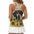 thumbnail image 5 of Whosucclay Sunflower Dachshund Golf Shirts Sleeveless Golf Tennis Shirts for Ladies, Casual Stretchy for Indoor Sports Running, 5 of 7