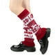 thumbnail image 4 of Thickened Christmas Socks With Snowflake Deer Patterns Winter Warm Ankle Cuffs Cozy Knitted Leg Warmers Stacking Socks And Woolen Sock Covers For Fall Winter, 4 of 6