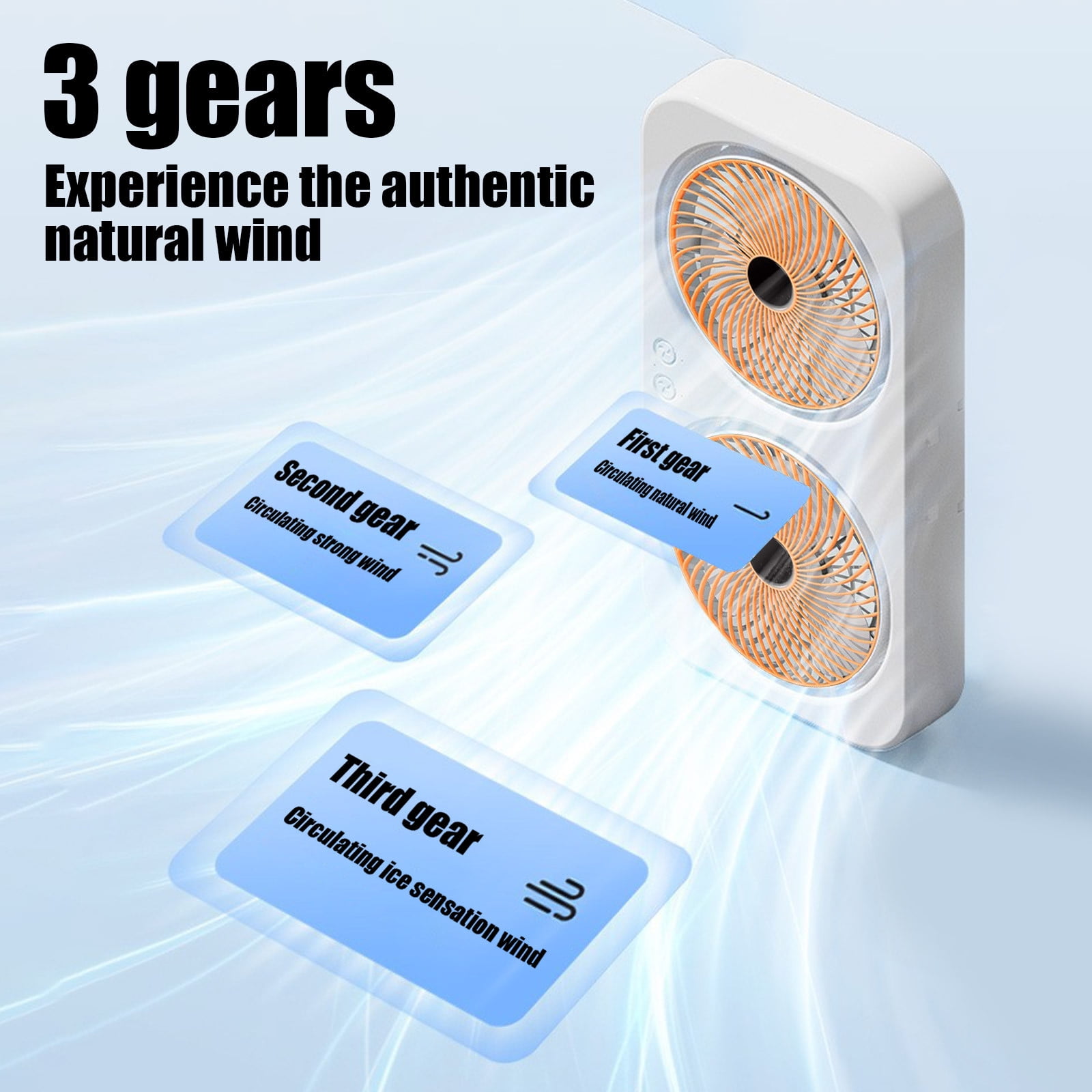 Kumdkd Twin Window Fan, 15.8"×8.3", 2-Speed, Adjustable Expanders, Quiet for Home, Office & Kitchen