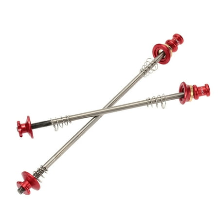 Road Skewers - Lixada 2Pcs Ultralight Bicycle Skewers Quick Release Titanium Axle QR Skewer Mountain Road Bike Bicycle Cycling MTB Wheel Hub Skewers