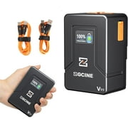 EACHSHOT ZGCINE ZG-V99 Mini Camera V-Mount Battery 99Wh (14.8V 6800mAh) Support D-TAP/BP/Input and Output, Applicable to DSLR Camera/Mobile Phone/Monitor/Electric Slide-New