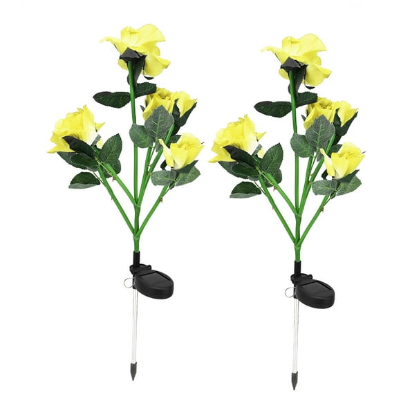 Garden Decoration Light,2PCS 6LED Solar Rose Solar Rose Light Rose Light Leading Edge Technology