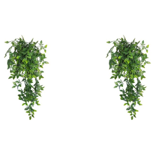 Toystoory Plantas colgantes verdes para exteriores - Decoraciones ecológicas y no tóxicas para jardín Datura colgante artificial de bajo Datura 2Conjunto