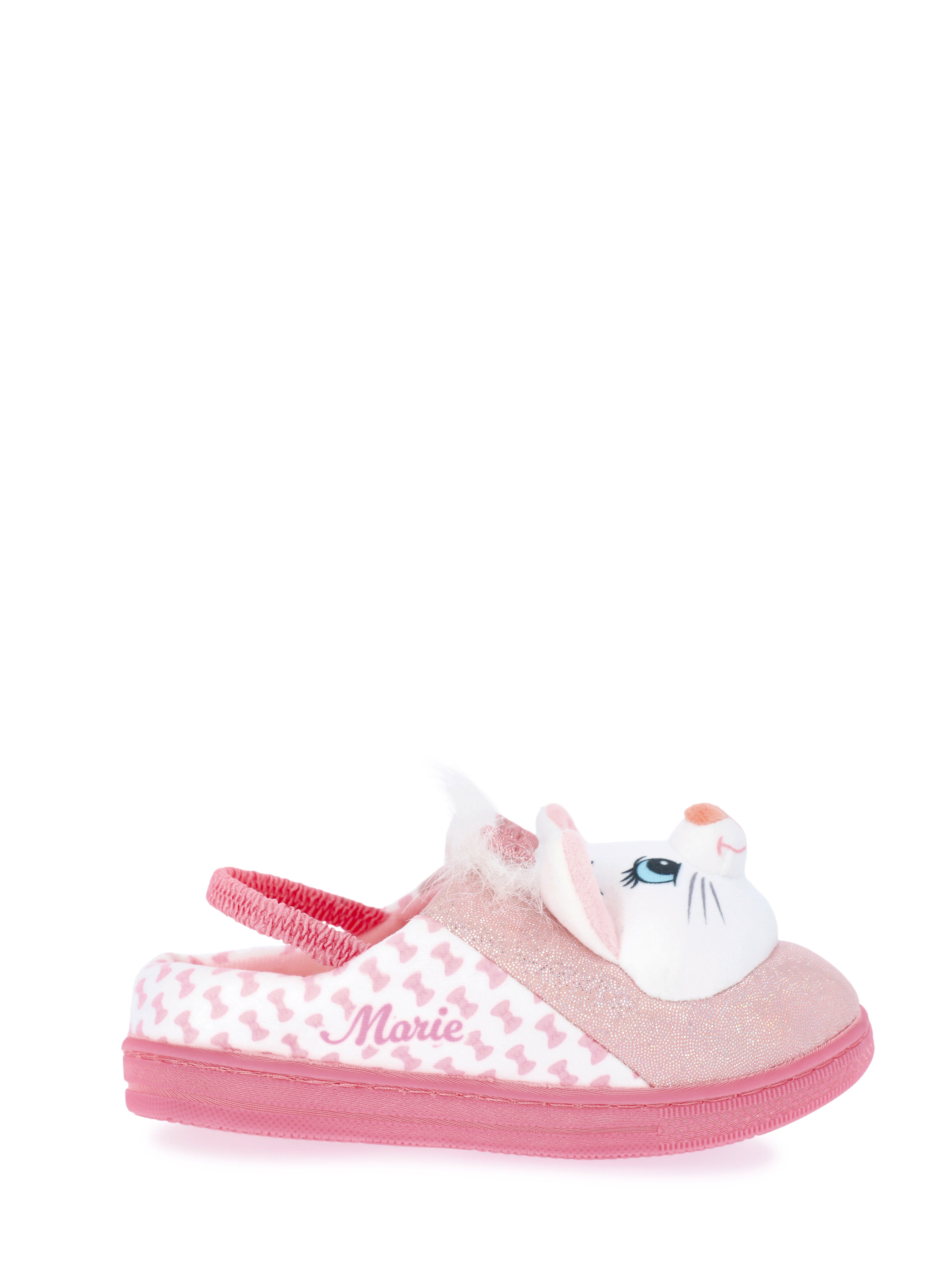 Aristocats Toddler Girls' 3D Character Slippers with Back Strap