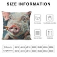 thumbnail image 5 of Fenyluxe Pillow Covers Abstract Adorable Funny Animal Pig Throw Pillow Covers Square Pillowcase Cushion Cover for Home Sofa Couch Car Decoration 18x18in, 5 of 5
