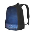 thumbnail image 1 of Balery Retro Blue Glitter Mochila para hombre y mujer - Tela Oxford 600D resistente - Gran capacidad, resistente al agua, ideal para la escuela, viajes y senderismo, 1 of 6
