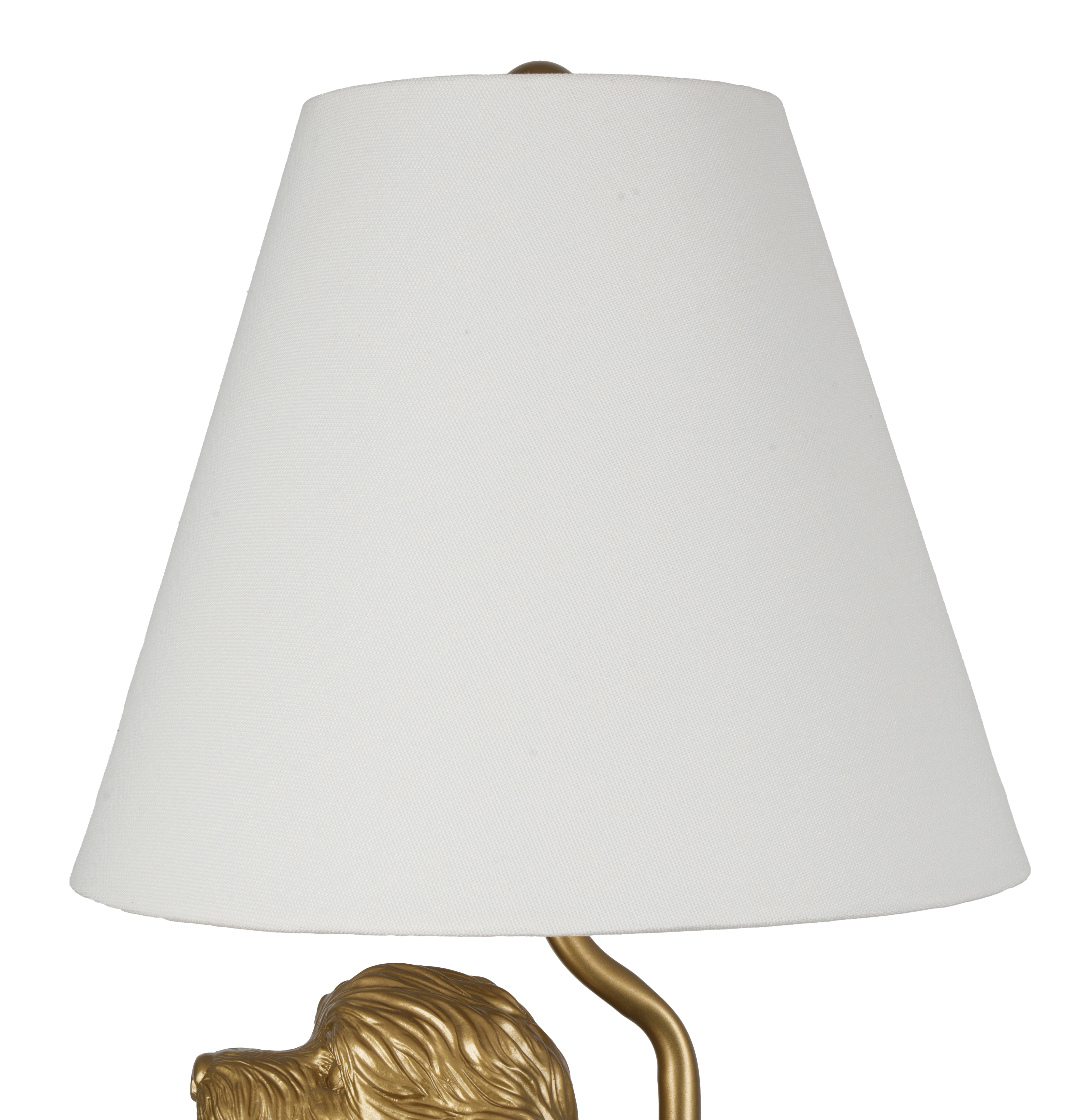 Home Decor Collection Catalina Lighting Golden Doodle Table Lamp with Painted Gold Finish and Tapered Linen Shade, 18"H
