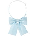 thumbnail image 1 of Corbatas de moño metálicas brillantes para mujeres, color sólido, con extremo cuadrado, preatadas, para uniforme, azul claro, talla única, 1 of 5