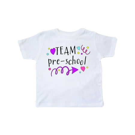 

Inktastic Team Pre-School hearts Gift Toddler Boy or Toddler Girl T-Shirt