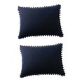 thumbnail image 3 of Funda de almohada para sofá cama de color puro de 2 piezas 51x92 cm azul Sunnimix Funda de almohada, 3 of 8