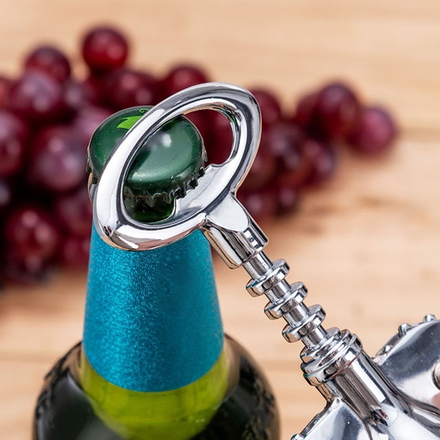 FOMIYES Sacacorchos Con Alas Plateado Para Vino Tinto Con Antideslizante Y Duradero